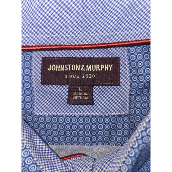 Johnston & Murphy Mens Blue Geometric Pattern Dress Large - Picture 5 of 8